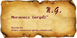 Moravecz Gergő névjegykártya